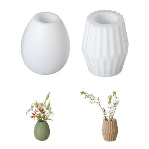 Silicone Mold for Dragon's Egg/Striped Flower Vase Nordic-Set