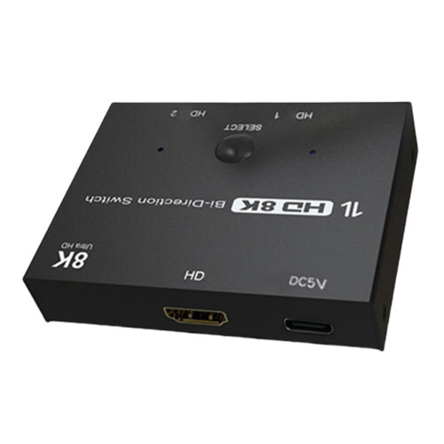 HDMIcompatible 2.1 Switcher For 8K@60Hz Signals Processing Supporting Extended 4K@120Hz Resolutions