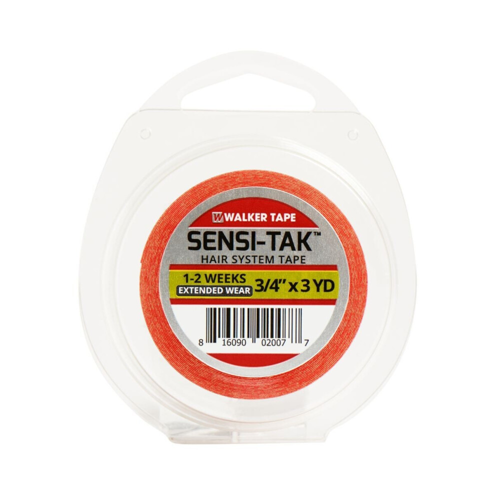 Walker Tape Co Unisex Red,Clear Sensi-Tak Double Sided Tape - 3/4" X 3 Yd Roll