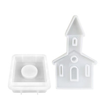 Castle Shape Candle Holder Mold with Base for DIY Candle-B