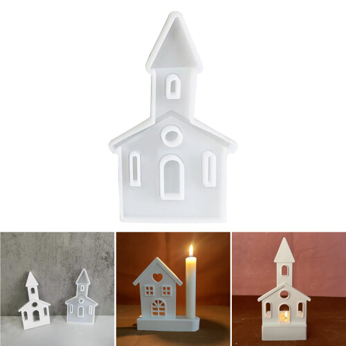 Castle Shape Candle Holder Mold with Base for Making Candle-C 2