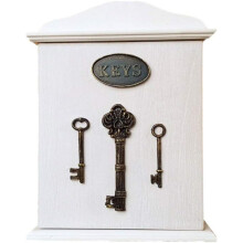 Opbergdoos voor scrapbooks, geïnspireerd op Manor Key, met een aangepast houten ontwerp voor het maken van sieraden en decoratietechnieken. Zorgt
