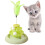 Cats Teaser Toy 3 Layer Feather Toy RollerTrack-Green 1