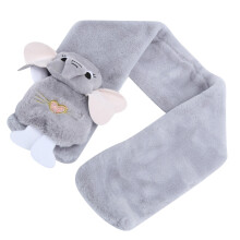 Cachecol térmico feminino de inverno à prova de vento, felpudo, com estampa de animais fofos, secagem rápida, toalha de microfibra, alternativa