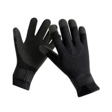 Diving gloves, 3MM diving gloves for underwater spearfishing equipment, nonslip, adjustable black gloves (Small) S Kevlar 3mm