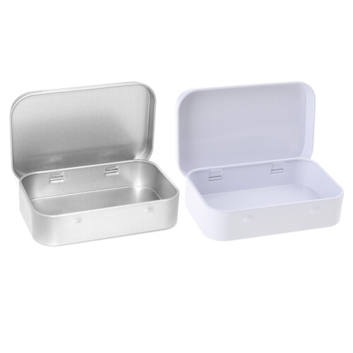 Rectangular Storage Container Convenient Small Metal-Silver 1