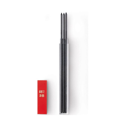 Caran d'Ache Technograph 2mm 3B Replacement Leads - 3pcs Technical Pencil Refills