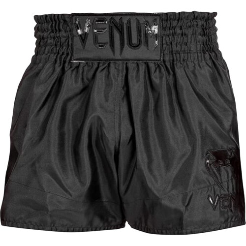 (Large) Venum Classic Muay Thai Shorts  - Black/Black