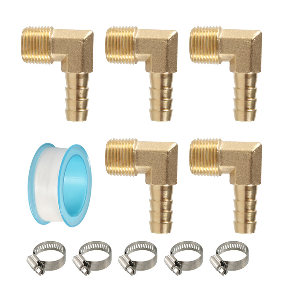 Hoses Barb 90Degree Elbow Brass Barbed Fitting Couplers-Style D 7732000382178