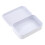 Tinplate Slide Cover Storage Box Rectangular Iron-White 1