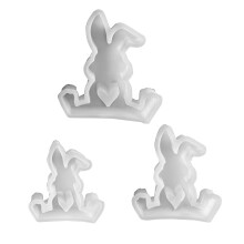 Zittend Konijn Hars Gietstukken Mallen Siliconen Mal DIY-3 stuks