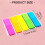 1000Sheets Colored PET Labels Writable Adhesive Label- 3 3