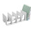 Practical Bookends File Sorter Desk Bookshelf Reading-White B 1