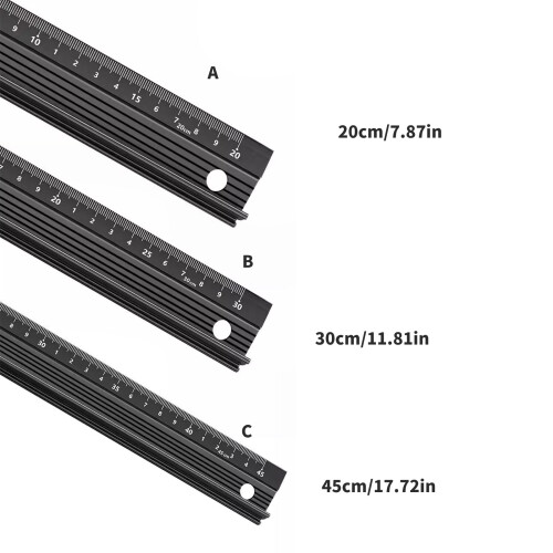 Multifunctional Aluminum Alloy Ruler Professional Drawing-20 2