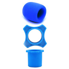 3-teilige rutschfeste Mikrofon-Silikon-Schutzhülle für-Blau