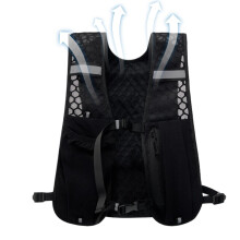 Cycling Reflective Hydration Chest Bag, Breathable for Water Bottle, Key, Phone, Card, Black