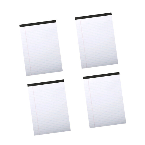 4Pcs Letter Size Notebooks Colorful Notepads-White blue line