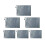6Pcs Zippered Folder Water Resistant Oxford File Wallet-Grey 1