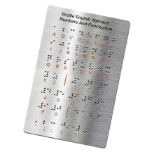 Braille Letter Board with Raised Dots Braille Teaching Aid for