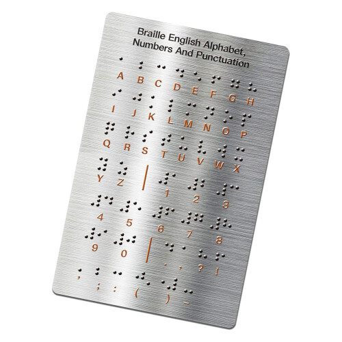 Braille Letter Board with Raised Dots Braille Teaching Aid for