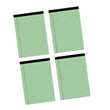 4Pieces Letter Size Colorful Notepads Lined Notebooks-Green