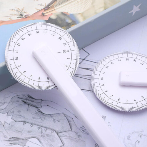 360degree rotatable quilt ruler with rolling wheel, circular quilt ruler, pattern making, fabric crafting ruler 1