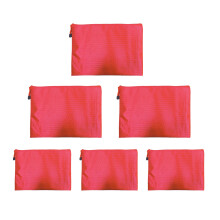 6Pieces File Wallet Zippered Folder Water Resistant Oxford-R