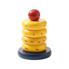 Tabletop Calendar Rotating Desk Calendar Stand Creative-B