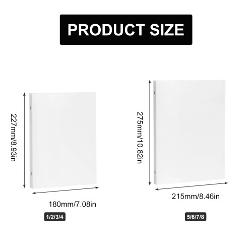 8 Rings Binder Covers Refillable Notebook 60 Sheets Refill-6 2