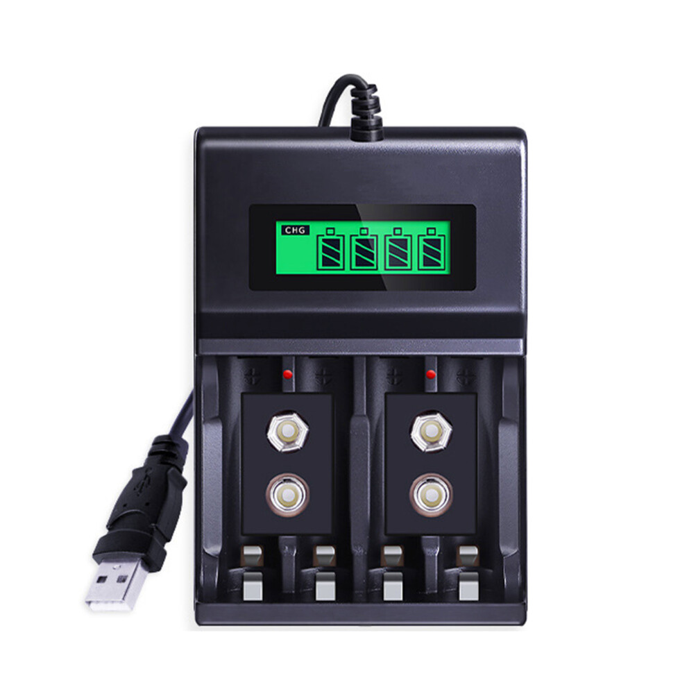 Portable 4Bay Battery Charger For 9V 2A/3A Battery With Smartly 7709000258956
