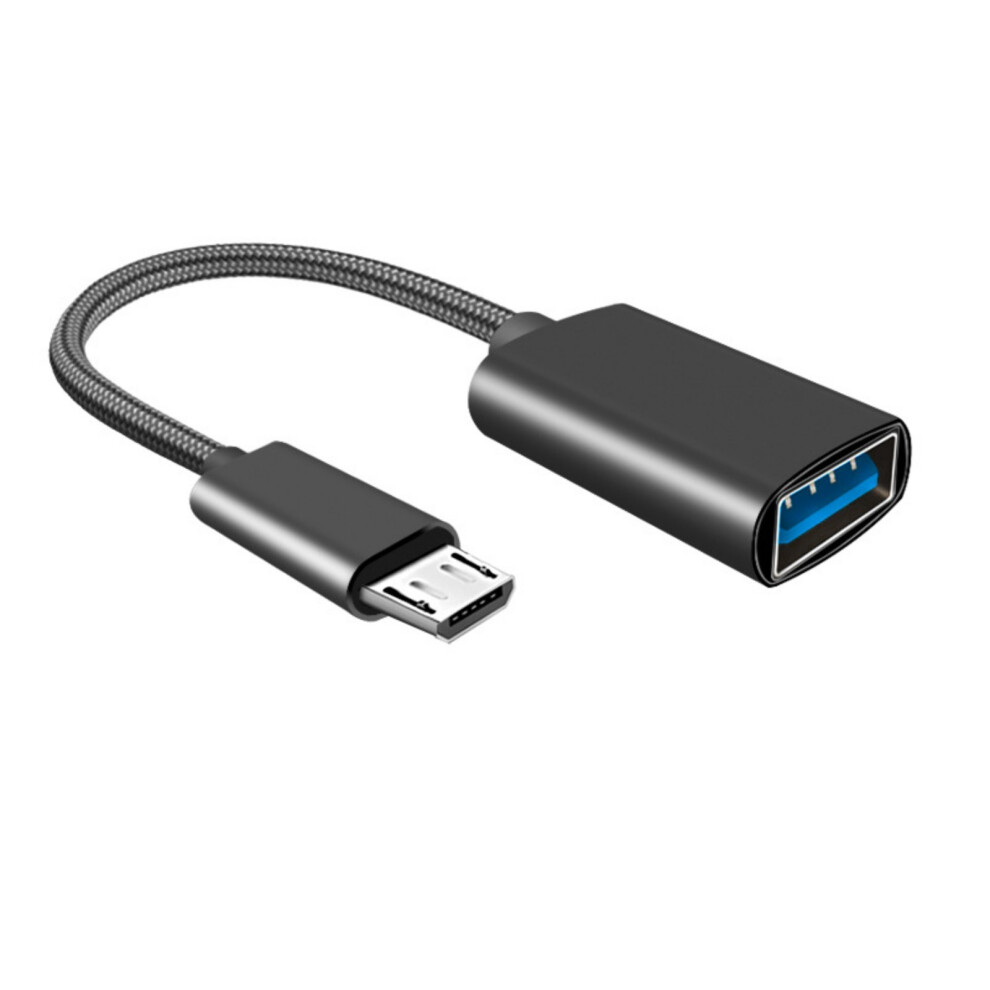 Otg Cable Usb Adapter Cord For Tablets- Usb To Micro Black 7709000258734