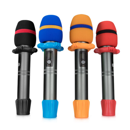 Bouclier en mousse pour Microphone, manchon de tige-Bleu 2