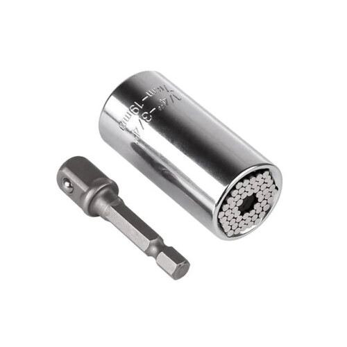 1Set 719mm Ratchet Universal Socket Head Spanner Household Power Hand Tool Multifunctional Silver