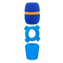 Mic Bottom Holder Foam Covers Protective Rings For Singers-Blue