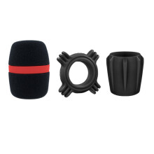Microphone AntiRoll Rings Foam Cover Bottom Rod- Black