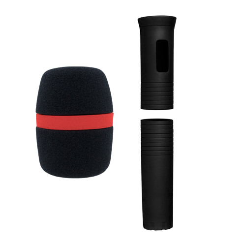 Professional Microphones Accessory Set Featuring Handle-Black