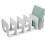 Practical Bookends Acrylic Bookends Reading Shelf File-White A 1