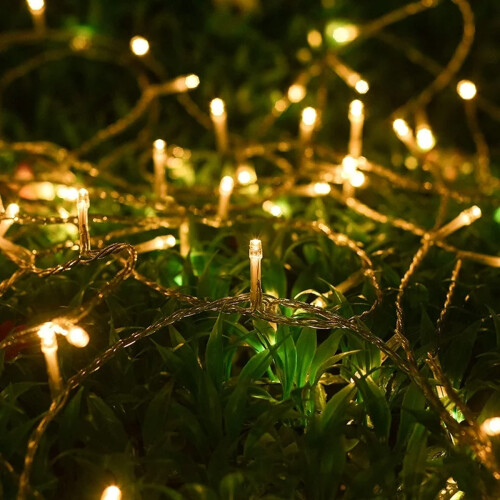 Waterproof, Extendable LED String Lights, Warm White Christmas Lights for a Festive Touch, Low Voltage Plug for Safe Usage 2