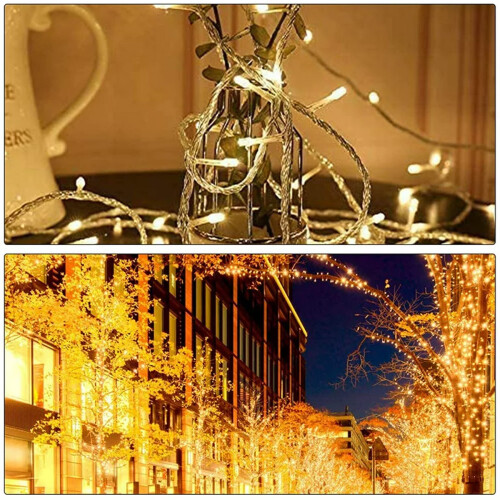 Waterproof, Extendable LED String Lights, Warm White Christmas Lights for a Festive Touch, Low Voltage Plug for Safe Usage 1
