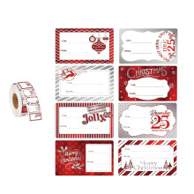 300 stuks kerstnaamstickerlabels zelfklevende inpaklabels voor
