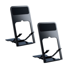 Adjustable Desktop Stand for Tablets and Smartphones-Black