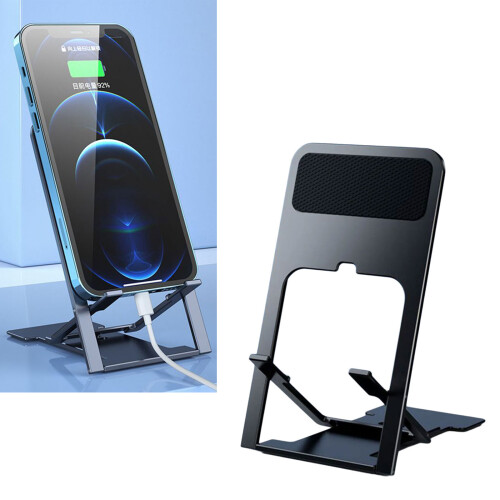 Adjustable Desktop Stand for Tablets and Smartphones-Black 2