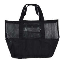 Bolsa de praia essencial com design multibolsos, bolsa de natação de grande capacidade para viagens em família à praia, material durável com
