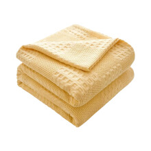 Manta leve para sofá, com design em trama waffle, macia, leve e respirável, feita de algodão. Manta aconchegante com estética luxuosa, lavável