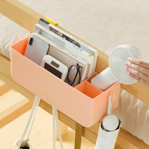 Versatile Bed Rail Compatible Organizer, Plastic Construction for Durability, Convenient for Dorm or RV, Easy Access Storage 2