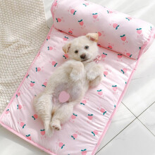 Pet Comfort Station, Self-cooling Fabric Ice Silk Cooling Bed Instant Relief for Small Medium Dogs, Portable Pet Travel Mat with Non-slip Backing for