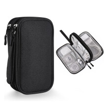 Carcasă organizator electronic portabilă, organizator de cabluri de călătorie cu curea de mână, depozitare ușoară și impermeabilă, cu