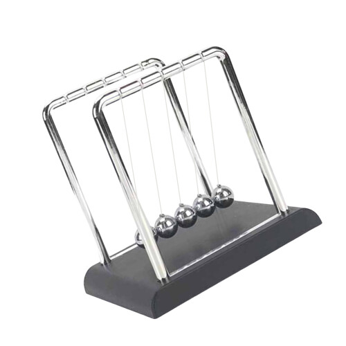Newtons Cradle Pendulum met 5 ballen Motorische beweging