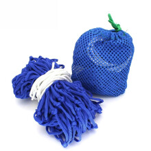 Hammock with Frame Nylon Rope Hammock Outdoor Camping Hanging Hammocks Sleep Net Travel Swing (Blue) Ref: 7033