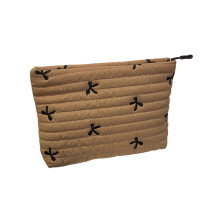 Sac de maquillage polyvalent de grande capacité, décoration-Kaki